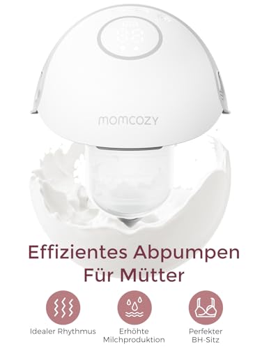 Momcozy Mobile Style M6 Elektrische Milchpumpe (1er-Pack, Grau) – Ansicht 2