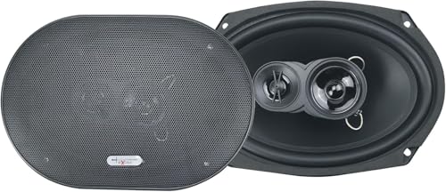 Excalibur X693 3 Wege Auto Lautsprecher 16 x 23 cm/6 x 9 500 W Paar Preis für viele Ford, Mazda oder FIAT Fahrzeuge, Schwarz