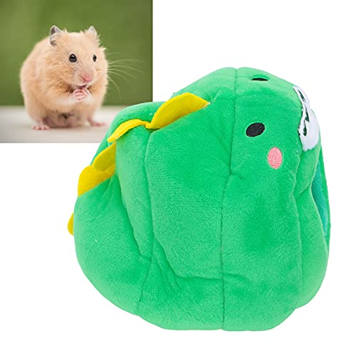 Cama de caverna de hamster, almofada de pelúcia macia e confortável cama de hamster com tapete para