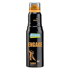Engage Tickle Deodorant for Men, Citrus and Spicy, Skin Friendly, 220ml