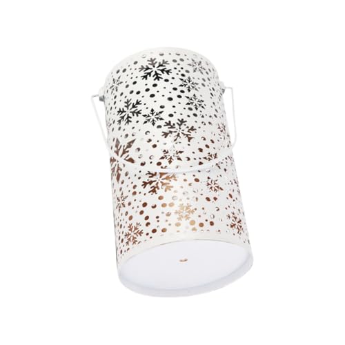 Mipcase Solar Snowflake Projection Lantern Iron Hollow Design for Outdoor