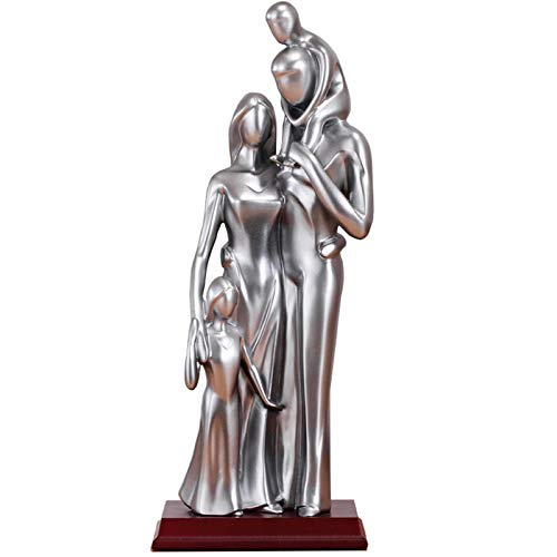 Cadeau de mariage original statue familiale en résine art abstrait chic