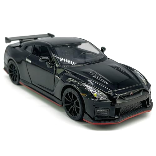 1:32 Scale 2023 GT-R Nismo (R35) Sports Car Model Toy Car Metal Diecast Toy Vehicle, Doors Open, Light Sound, Pull Back, Toys for Boys Kids Gifts, Men Collection, Home Office Décor, Black