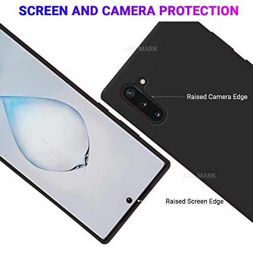 Image of LIRAMARK Liquid Silicone Soft Back Cover Case for Samsung Galaxy Note 10 (Black)