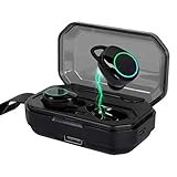 Xgody Wireless Earbuds Touch Control Wireless Headphones Waterproof 3000mAh 5.0 Auto Pairing Sports Wireless Earphones Premium Sound Build-in Microphone with Portable Charging Case