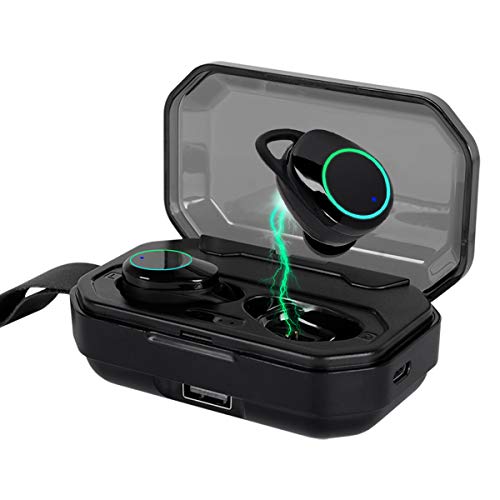 Xgody Wireless Earbuds Touch Control Wireless Headphones Waterproof 3000mAh 5.0 Auto Pairing Sports Wireless Earphones Premium Sound Build-in Microphone with Portable Charging Case