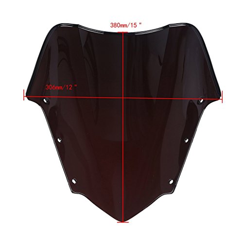 Windshield Windscreen Double Bubble For Fz1S 2006-2011 (Black) #TOP4