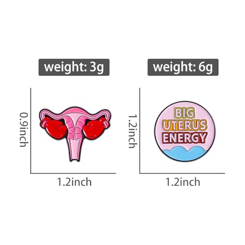 Image of Uterus Pin Medical Obgyn Pins Stethoscope Brooch Medicine Symbol Lung Brooch for Gynecologist Medical Doctors Nurse Gifts Jewelry