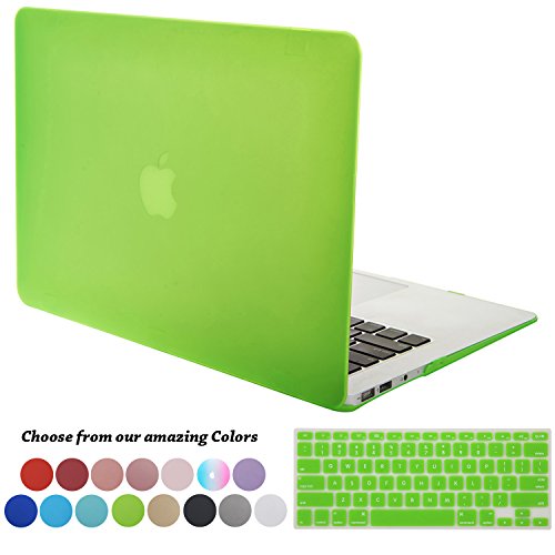 TECOOL Macbook Air 13 inch Case, Hard Macbook Case with Keyboard Cover and Screen Protector (Green)