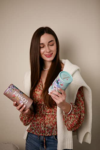 Loose Leafs Assorted Tea By Lovare Made In Ukraine - Black And Green, Floral, Passion Fruit, Huchlebbery Herbal Set With Flowers - Gift Box For Blooming Tea Lovers Men & Women - 80 G (Сhampagne Splashes) #TOP2