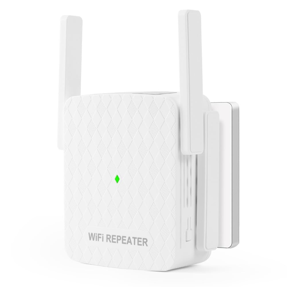 Flintronic 4-Antena WiFi Amplificador Extensor de Señal, Wi-Fi Extensor 1200Mbps Banda Dual 2.4G&5G, Repetidor WiFi, Amplificador Wi-Fi, Puerto Ethernet, Cobertura de hasta 185m², Modo Repetidor