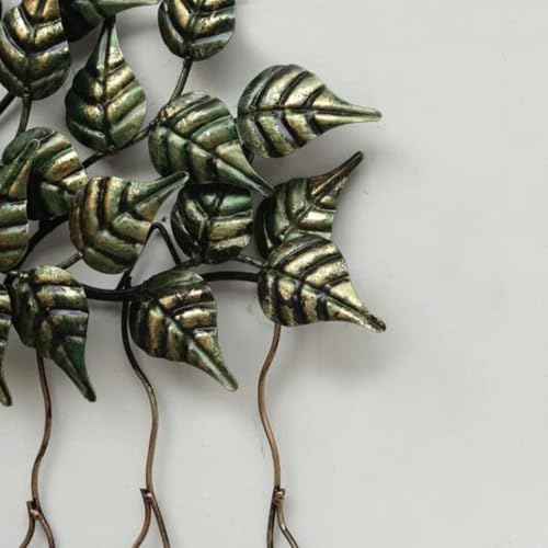 Image of Bharat Art Metal Betel Tree Decorative Wall Art | Metal Wall Sculpture for Home Living Room Bedroom Office Hotel Cafe | Tree Wall Hanging Decor | 40X4X37 inch | CW047