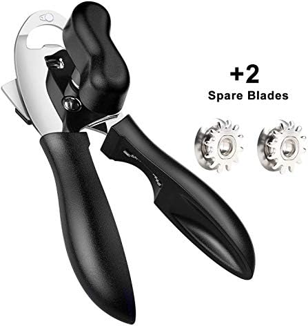 Yougreast Premium 4-IN-1 Stainless Steel Manual Can Opener with 2 Spare Blades