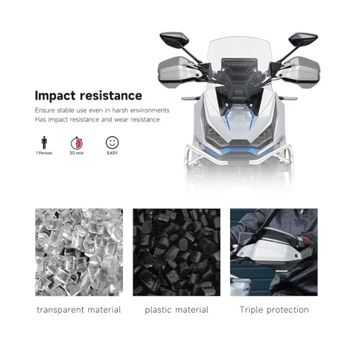 Pare-brise moto protection main compatible 368G avec leviers frein - 6