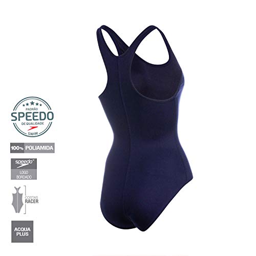 Speedo Acquaplus Maillot, Mulheres, Azul, P