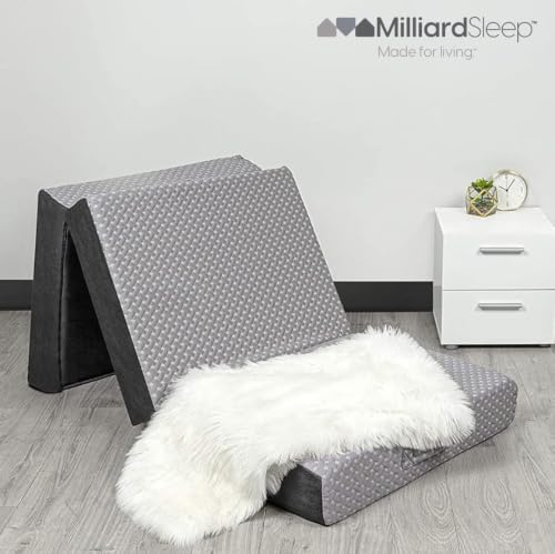 Milliard Trifold Mattress, Single Size, 6 inch, Portable Foldable Mattress with Memory Foam & Washable Cover, Tri-Folding Floor Bed, Camping, Fold Up Guest Bed, RV Travel, Sleepovers, 75" x 25" - Image 9