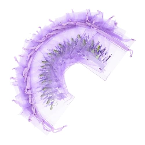 Bolsas de Malla con Cordón Lavanda UKCOCO 20pcs miniatura 1
