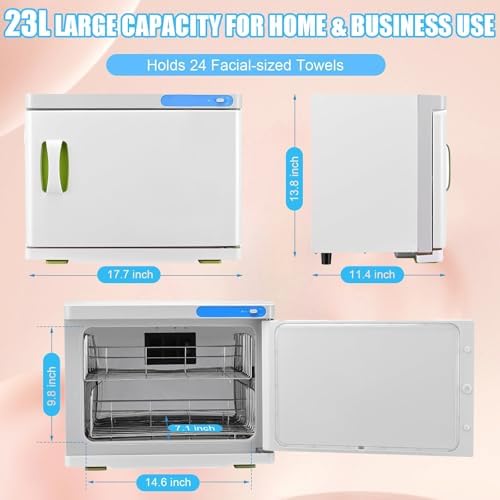 Professional Towel Warmer Cabinet - Fast Heating Towel Heater for Spa, Salon, Barber, Hotel & Home Use - Ideal for Towels & Beauty Tools - White A