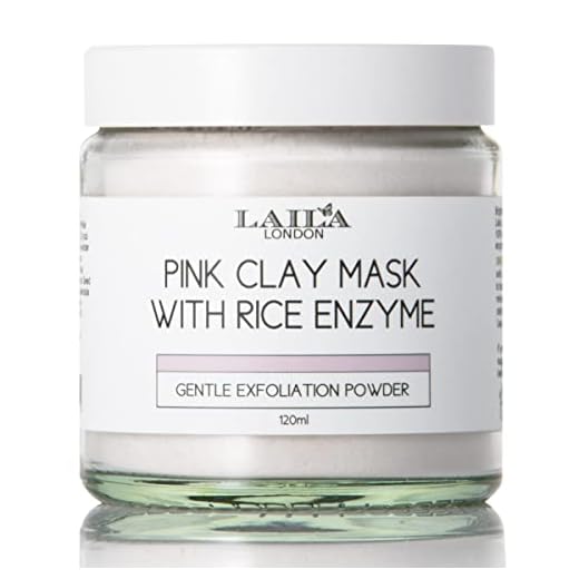 Mascarilla de Arcilla rosa con enzima de arroz, para piel sensible, acné, eccema, lunares, 100% natural, elimina impurezas como un imán