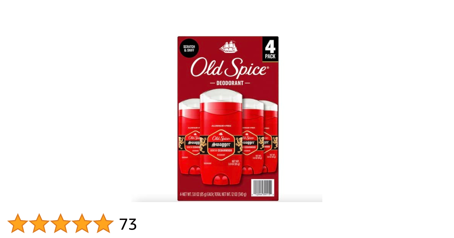 【Old Spice】Swagger 85g 4本セット Amazon.com : Old Spice Swagger Deodorant Aluminum Free 3 oz