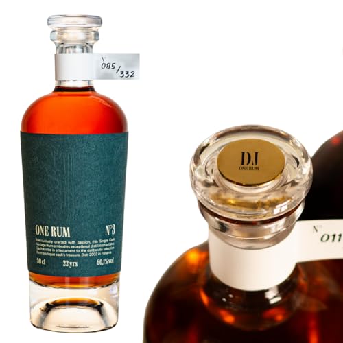 ONE RUM No. 3 mit Gravur – Premium Rum aus Panama | 22 Jahre | Single Cask, Fassstärke, limitiert...