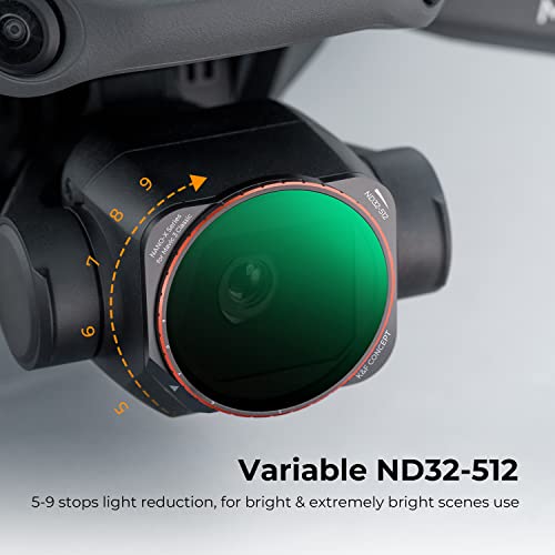 K&F Concept Variable ND32-512 Filter Compatible with DJI Mavic 3 Classic, Adjustable ND32 to ND512 Neutral Density nd Filter - Image 3