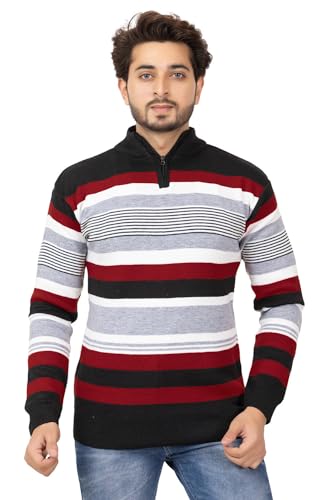 Image of ColorChakra Woolen Sweater for Mens Cardigan for Winter wear Wool Pullover