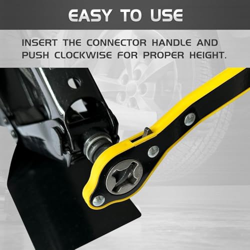 Image of REWOP Universal Car Jack Wrench, 360 forward and reverse knob Labor-Saving design, Scissor Jack Lift Speed Handle Tool, Jack Lug Handle Tool, Tire Wheel Jack Wrench, Ratchet Wrench