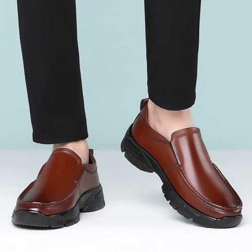 Zapatos casuales sin cordones de hombre, mocasines deportivos de piel sintética 3