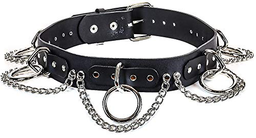 Bondage Belt Large O Ring Belt USA Made Genuine Leather Punk Goth Thrash Metal