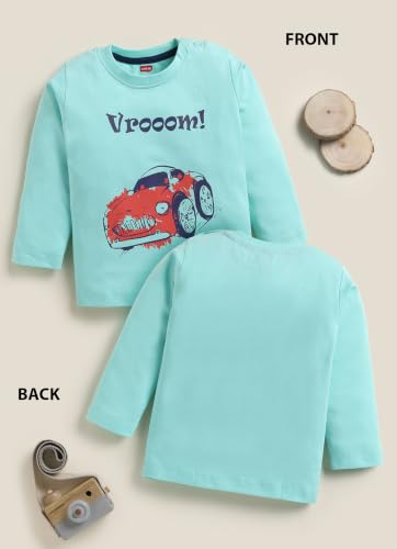 Image of LuvLap Baby Boys Regular Fit 100% Cotton Full Sleeves Boys T-Shirt Set Pack of 4