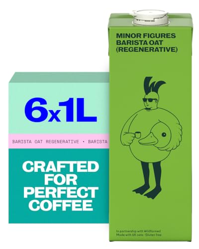 Minor Figures Barista Oat (Regenerative) Long Life drink Vitamin-Fortified Oat drink Perfect for Coffee Made with Regeneratively Grown Oats Gluten-free Vegan 6x1L