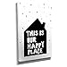 Produktbild Nerdinger This is Our Happy Place - Kunstdruck auf Leinwand (50x75 cm) zum Verschönern Ihrer Wohnung. Verschiedene Formate auf Echtholzrahmen. Höchste Qualität.