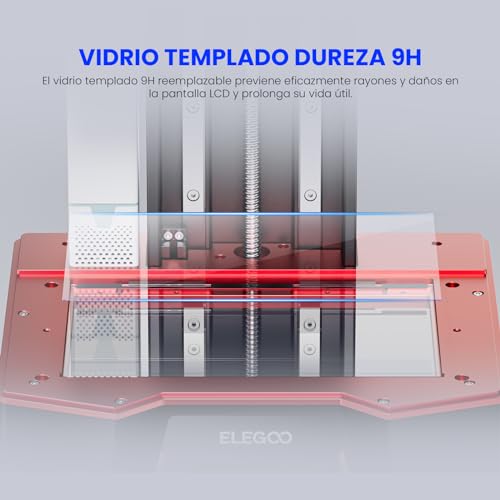 ELEGOO Saturn 3 Impresora 3D Resina, 12K 10" 3D Printer MSLA, Tres Modos de Impresión Inteligente, Voxeldance Tango Slicer, Grande Tamaño Impresión 218,88x122,88x250 mm³/ 8,62x4,84x9,84 Pulgadas