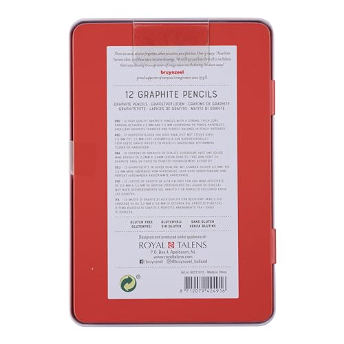 Lápices Grafito Bruynzeel Set 12 en Estuche miniatura 5