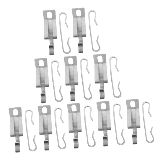 Mipcase 20pcs Gutter Snow Melting Heating Cable Fixing Hook Gutter Hangers Kit Deicing Cable Clips Heater Roof Hooks Wire Clips Cable Holder Outdoor Gutter Clips Aluminum Silver