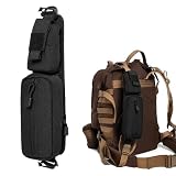 Menibeuty Tasche für Schultergurt - Taktisches Zubehör mit Reißverschluss, Universelle Handytasche für Rucksack & EDC Gadgets, Robuste Taktische Tasche für Wandern Camping Outdoor