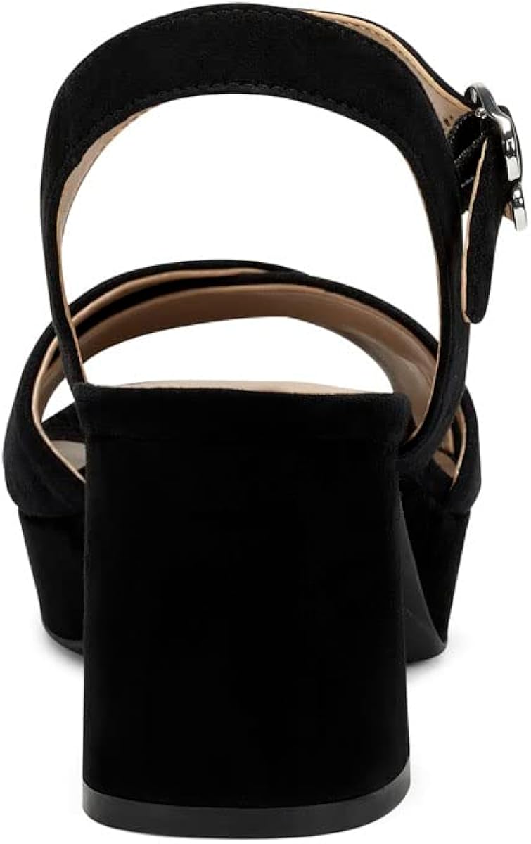 Miniatura 3 de Aerosoles Sandalias de tacón Cosmos para mujer, gamuza negra, 8 anchas, Gamuza negra