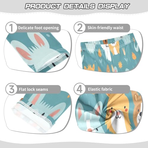 Toddler Girls Leggings Printed Yoga Pants Leggings Lion Blue Rabbit for Kids3