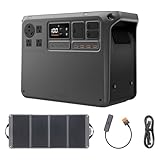 Dji Power 2000 Portable Power Station, Solar Generator With Panel, 2048Wh Lfp Battery, 3000W Output, Car Power Outlet To Sdc Power Cable, Car Charging, Camping, Road Trip, Rv