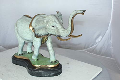Estatua Elefante de Bronce Elegante NIFAO 26" L x 8" W x 17" H miniatura 7