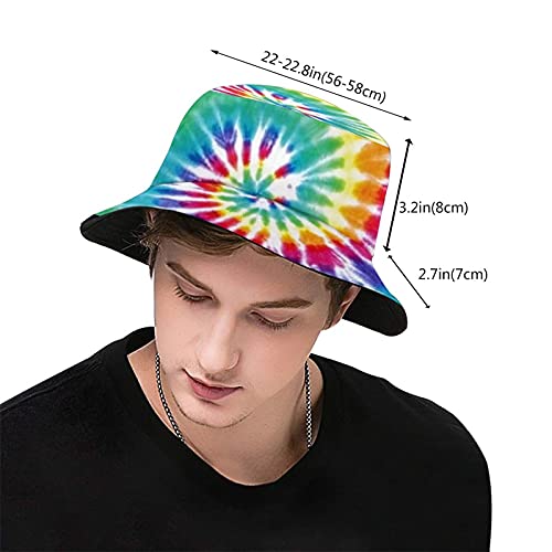 Tie Dye Bucket Hats Fashion Sun Cap Packable Outdoor Fisherman Hat For Women And Men #TOP2