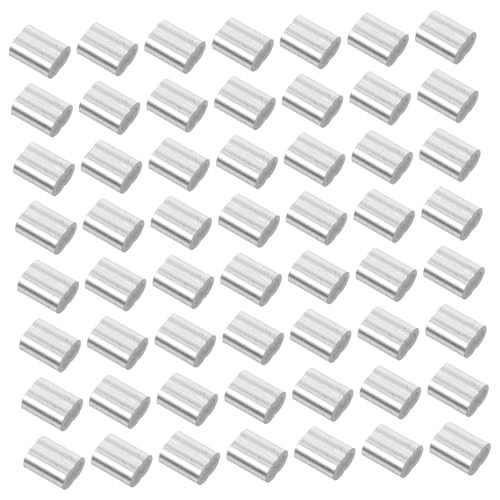 Alipis 60 Piezas De Cable Abrazadera De Cable De Aluminio Manguitos De Diseño Adaptable