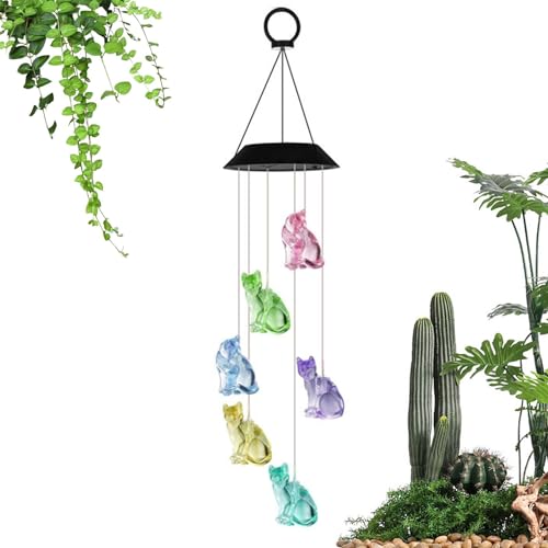 Carillon solaire jardin LED à détection de mouvement pour extérieur
