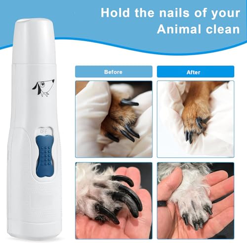 Brifit Krallenschleifer für Hunde, Elektrische Hunde Krallenschleifer Krallenschere, Super Leise, Hunde Nagelschleifer Elektrischer Krallenschneider für Kleine, Mittelgroße und Große Hunde