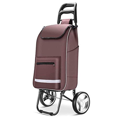 MISJIA Einkaufstrolley mit 2 Räder, Einkaufstrolley XXL mit großen Rädern in - extra großer Einkaufsroller Einkaufshilfe…