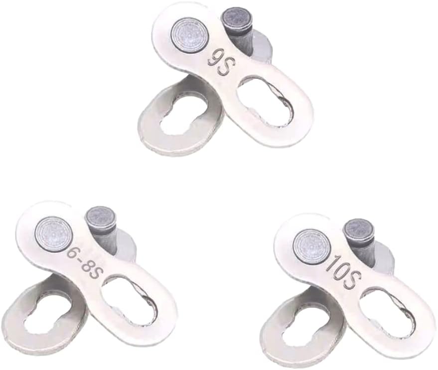 Bicycle Missing Link, 3 Pcs Bike Chain Link, Bike Chain Connectors, Bike Quick Release Chain, for 6-7-8, 9, 10 Speed Chain, Reusable