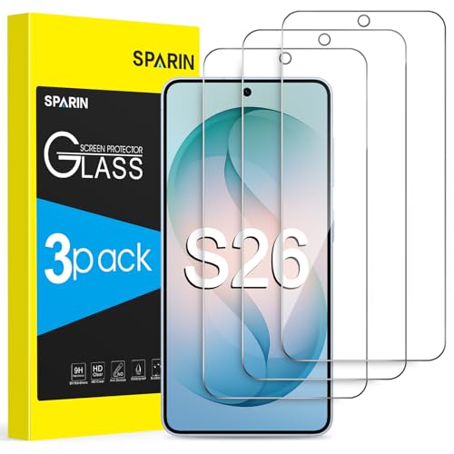 SPARIN 3 Stück für Samsung Galaxy S26 Panzer Schutz Glas Fingerabdruck-ID Kompatibel HD-Klar 9H Härte 6 3 zoll Anti-Kratzen Ultrabeständig