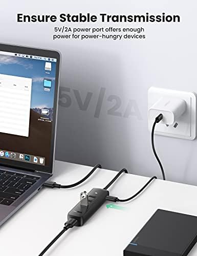 UGREEN USB Hub 3.0, 4 Port USB Extender with 1M Long Cable, 5Gbps High Speed Ultra Slim Hub Compatible with PS5, PS4, Xbox, Laptop, PC, MacBook Pro/Air, iMac, USB Flash Drive, HDD, Keyboard, Mouse