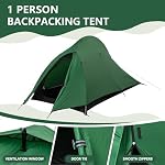 Tente de conditionnement de dos légère 1-2 personne - Tente imperméable pour 3 Tente de camping ultra-légère pour le plein air, Installation facile pour les sports, Randonnée, Voyage par Croosseoutdoors